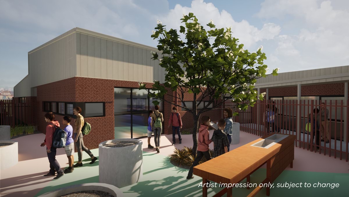 Jennings Street School - upgrade, Illustrated render - stage 1