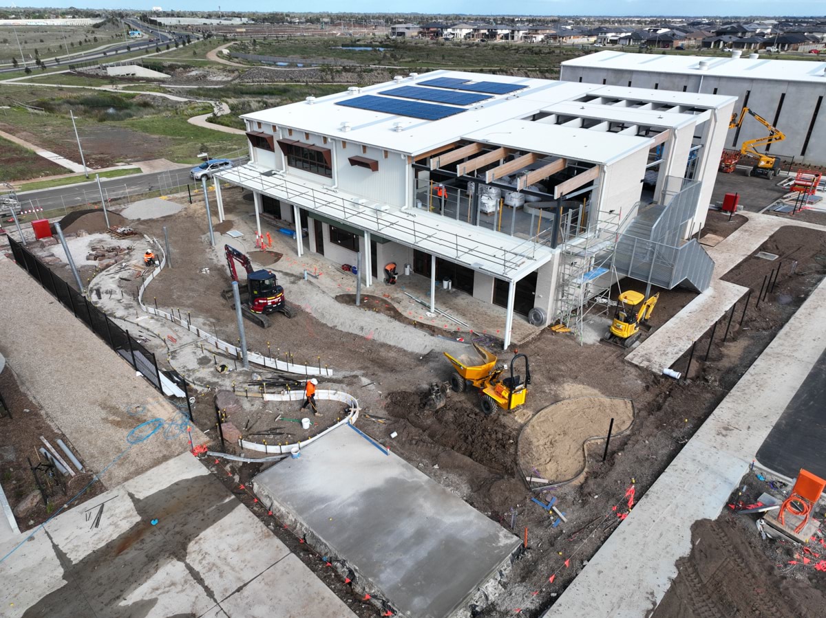 Laa Yulta Primary School Kindergarten - kindergarten on a school site, Site progress - October 2023