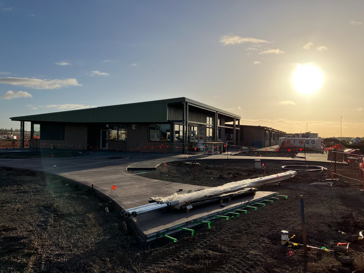 Yarrabing Secondary College - new school, Site progress - October 2023, learning neighbourhood (classrooms)