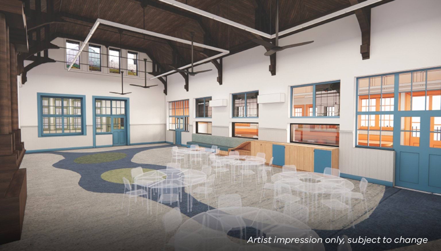 Moonee Ponds West Primary School - upgrade and modernisation, Illustrated render - infant school 