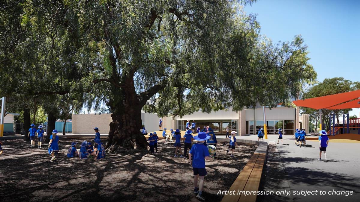 Pascoe Vale Primary School - upgrade and modernisation - gymnasium, Illustrated render