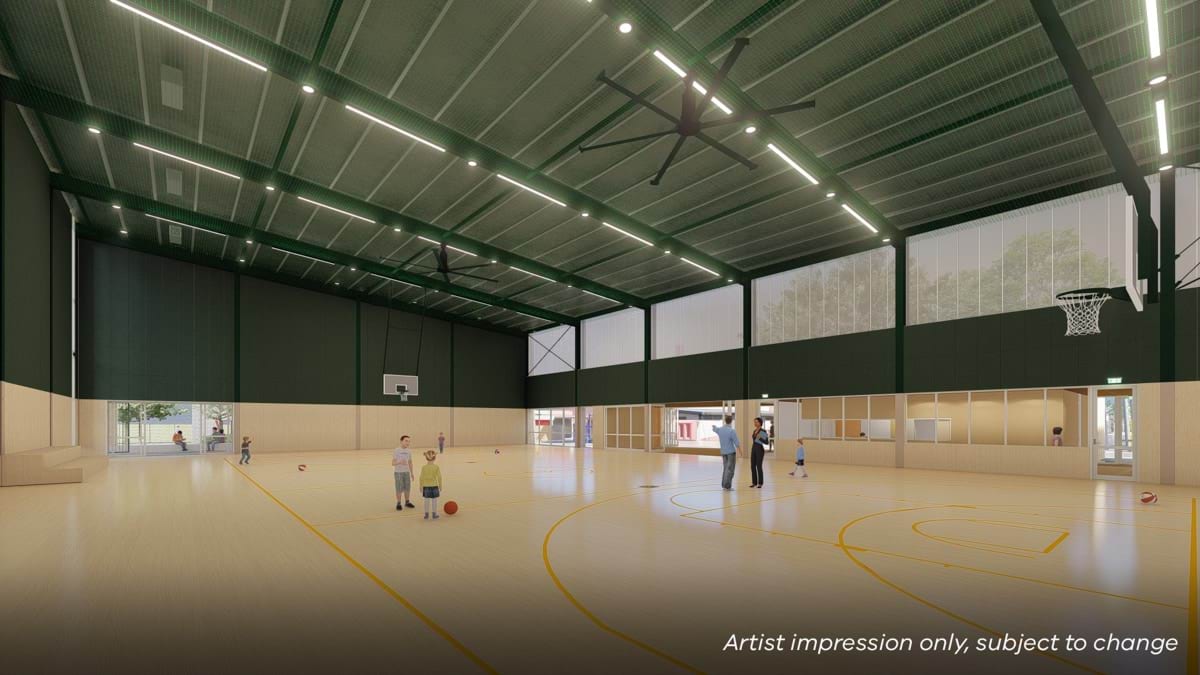 Pascoe Vale Primary School - upgrade and modernisation - gymnasium, Illustrated render