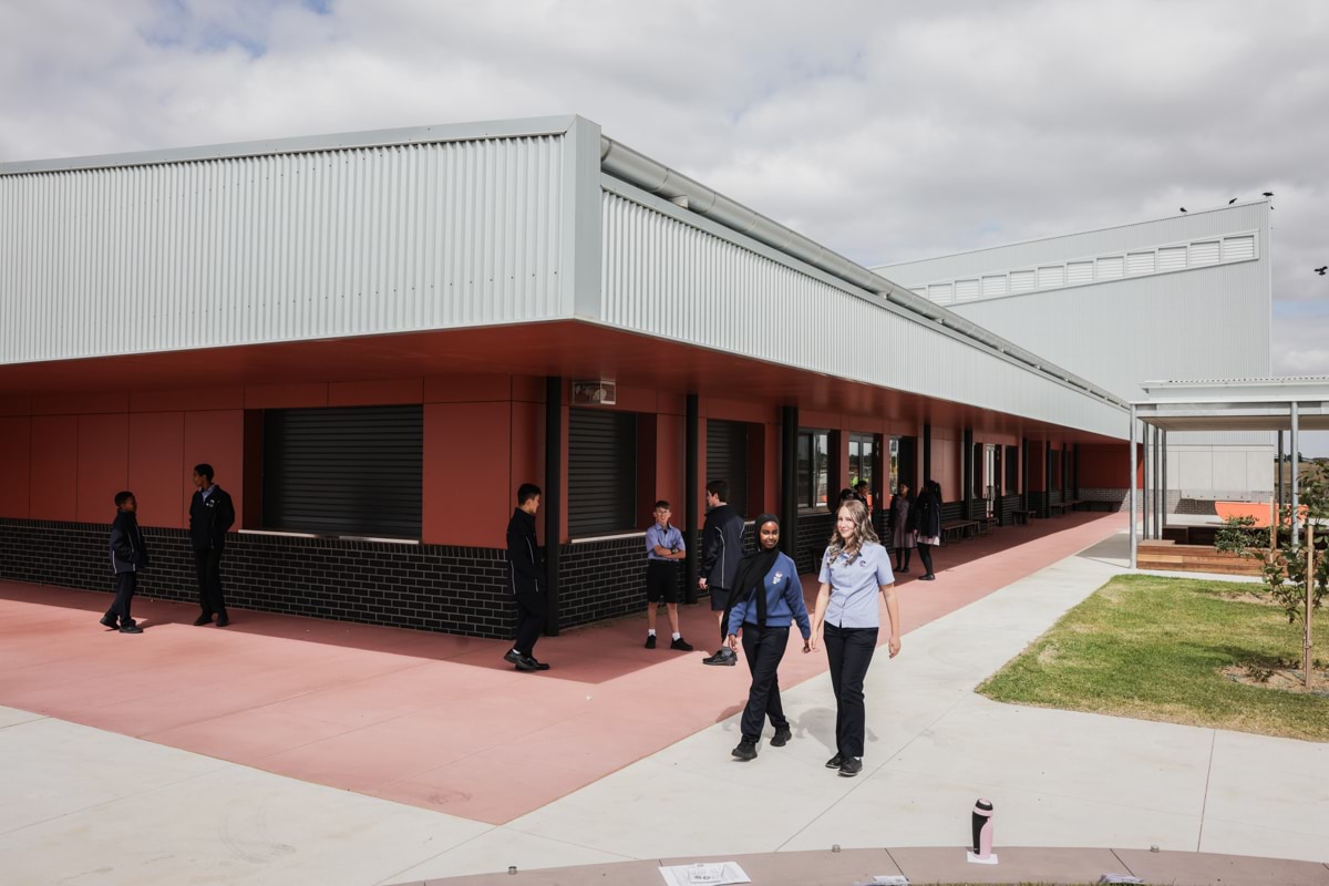 Bemin Secondary College – official opening, students enjoying their outdoor space