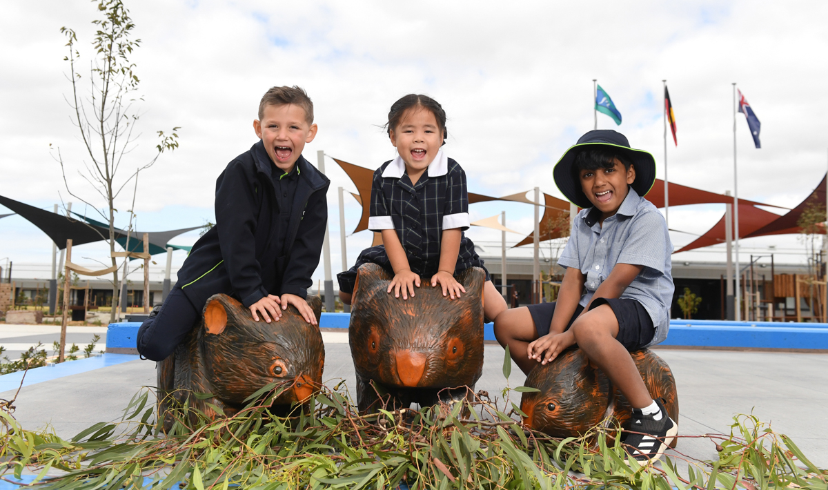 Warreen Primary School – official opening, students enjoying their outdoor space