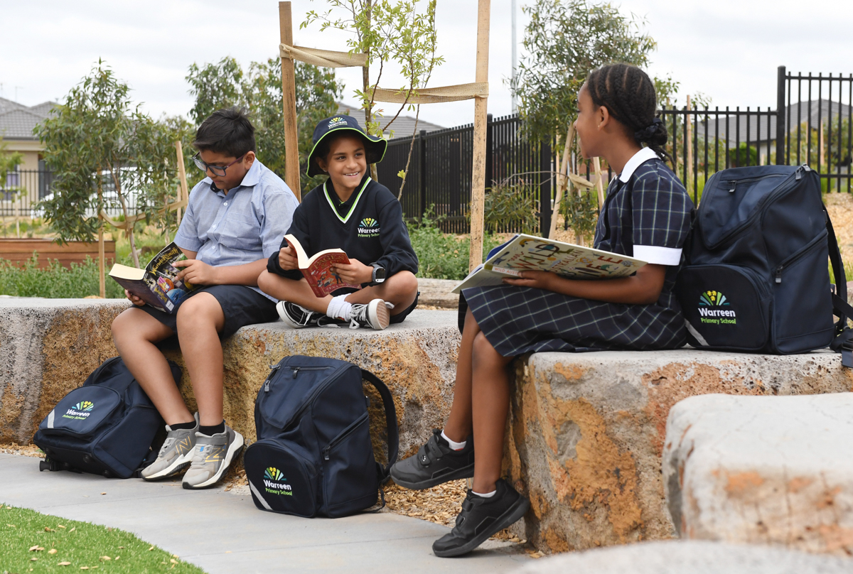 Warreen Primary School – official opening, students enjoying their outdoor space