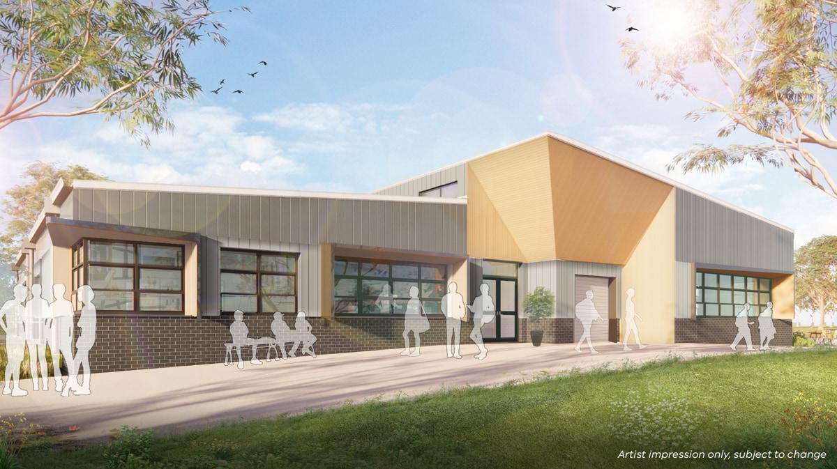 East Loddon P-12 College – upgrade and modernisation – next stage, illustrated render of the STEAM building