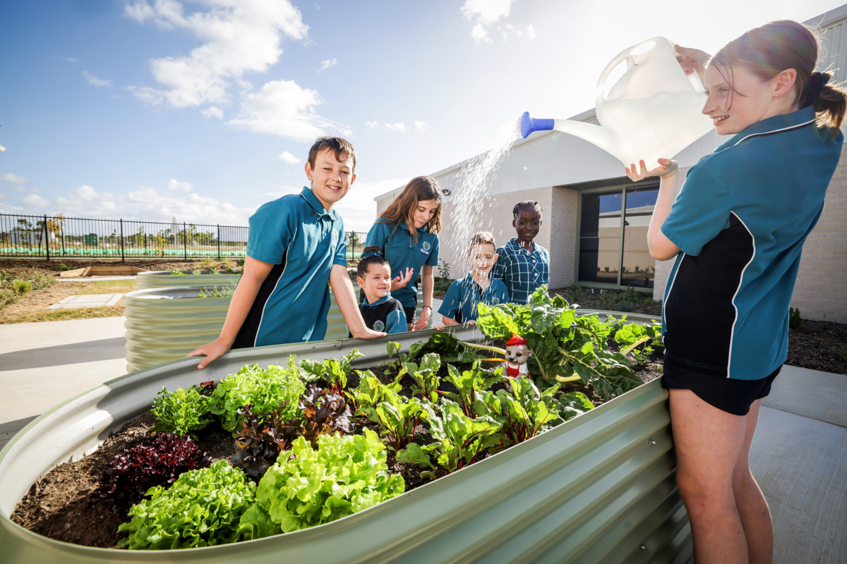 Binap Primary School – official opening, students enjoying their outdoor space