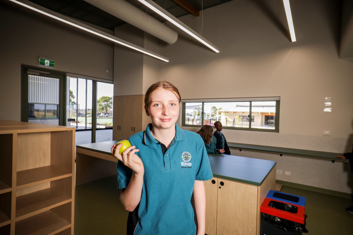 Binap Primary School – official opening, students exploring their new school