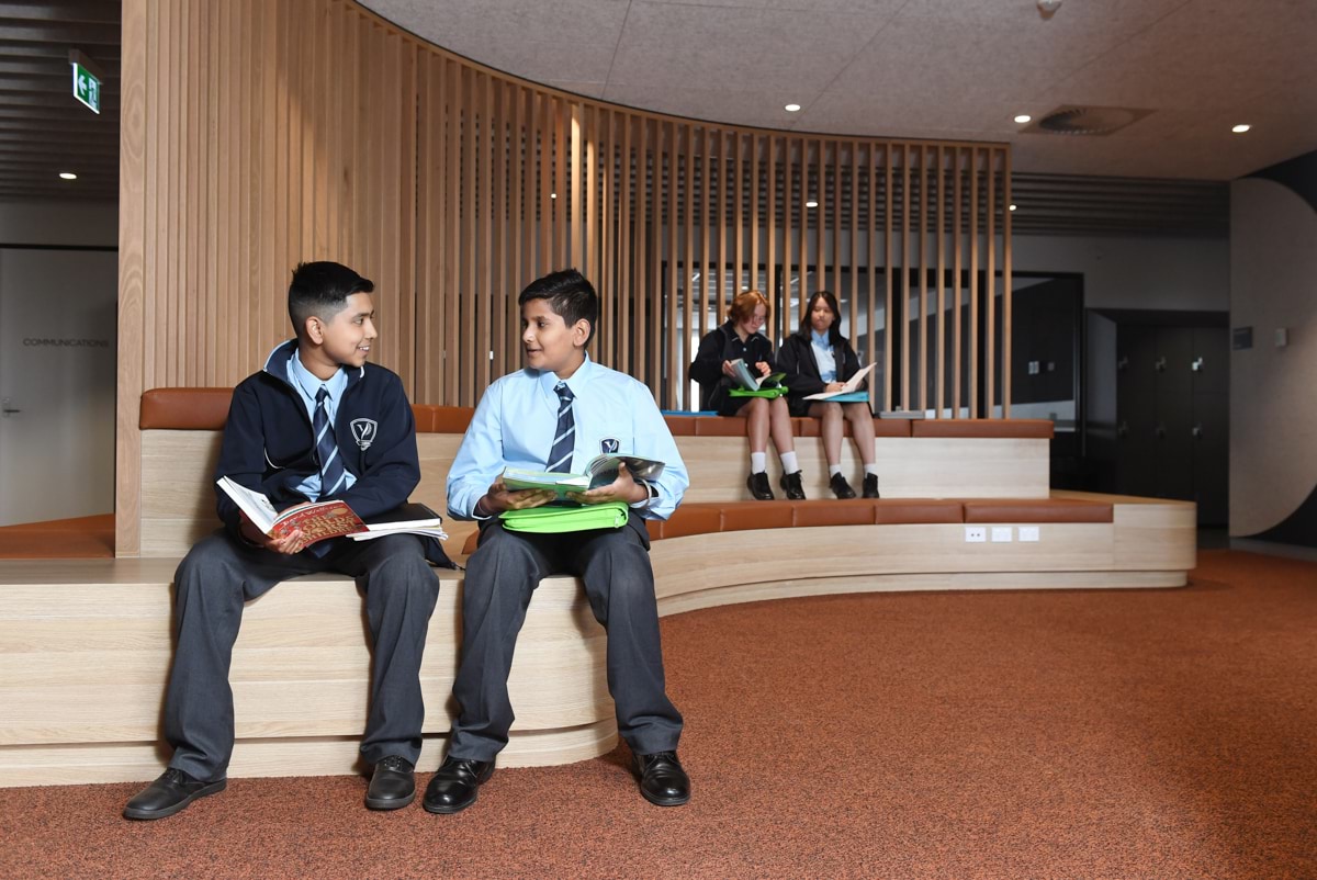 Yarrabing Secondary College – official opening, students enjoying their new school