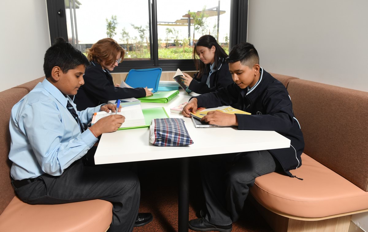 Yarrabing Secondary College – official opening, students in their learning space