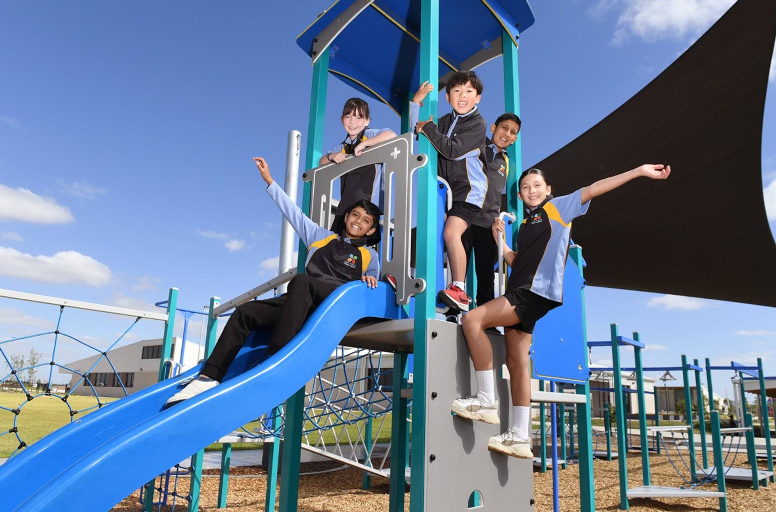 Laa Yulta Primary School – official opening, students enjoying their play area