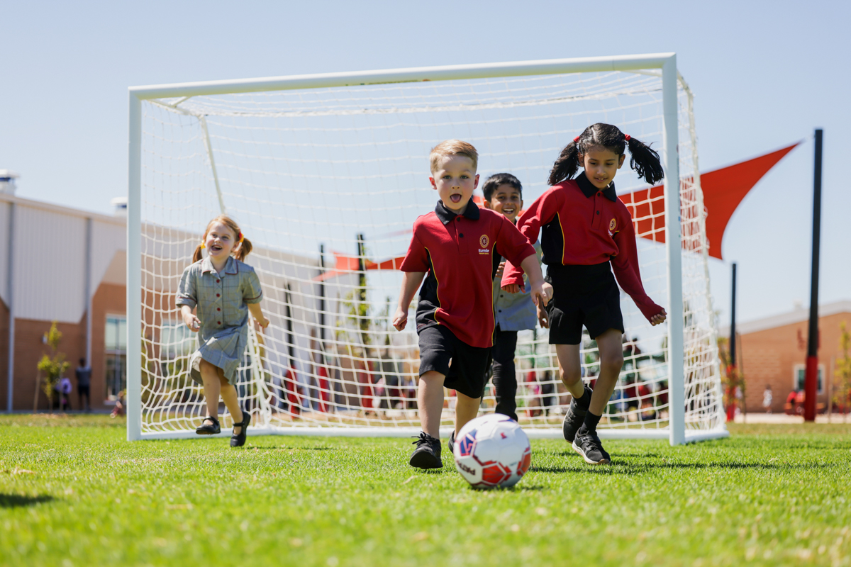 Kurmile Primary School – official opening, students enjoying their outdoor space