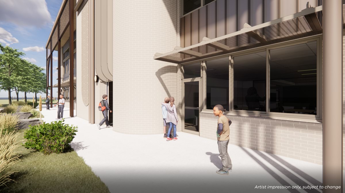 Aitken Hill Primary School, New School – Expansion, illustrated render