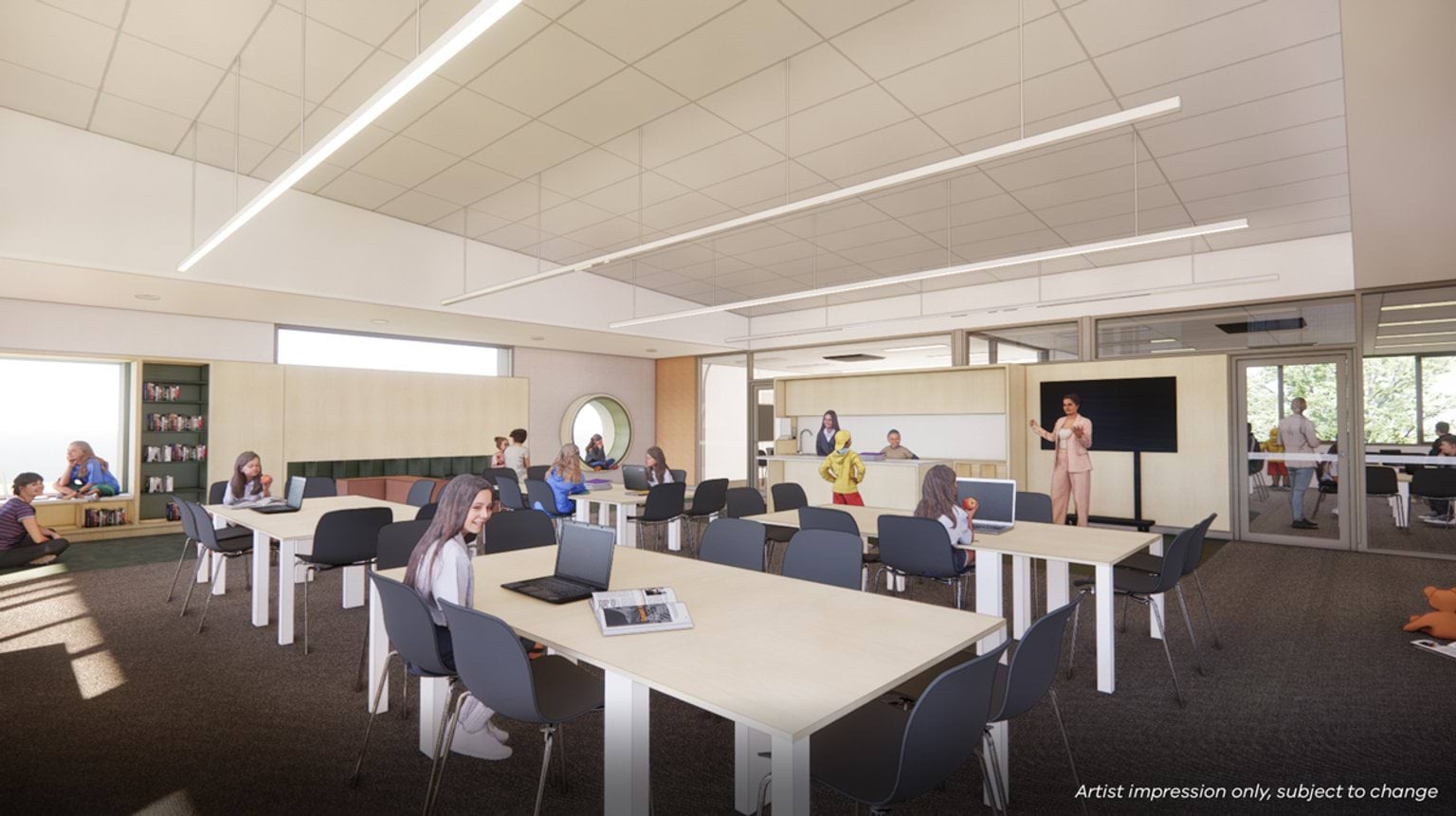 Aitken Hill Primary School, New School – Expansion, illustrated render