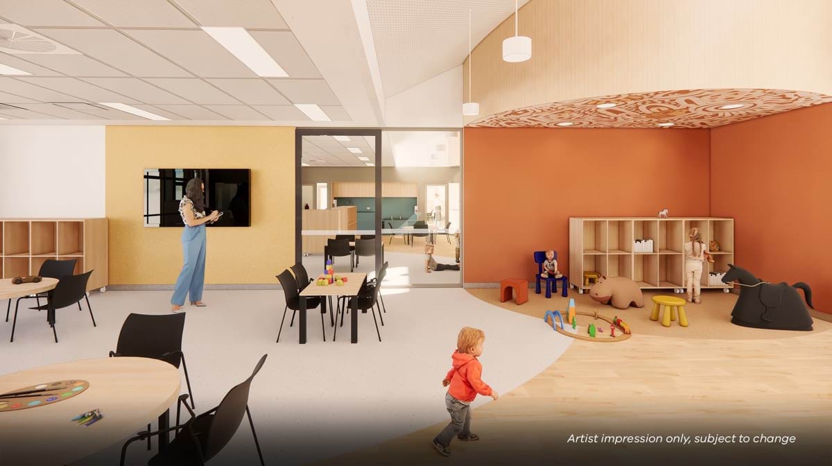 Riverdale North Primary School Kindergarten (interim name) – illustrated render of interior