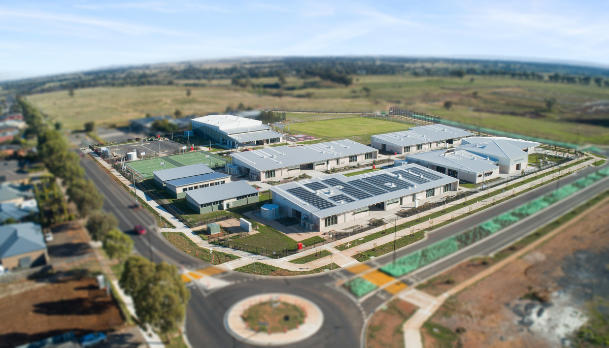 Binap Primary School – new school, completed school – aerial view