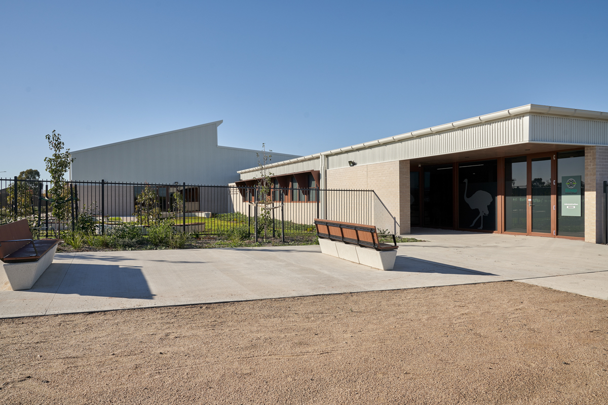 Binap Primary School – new school, completed school – front entrance