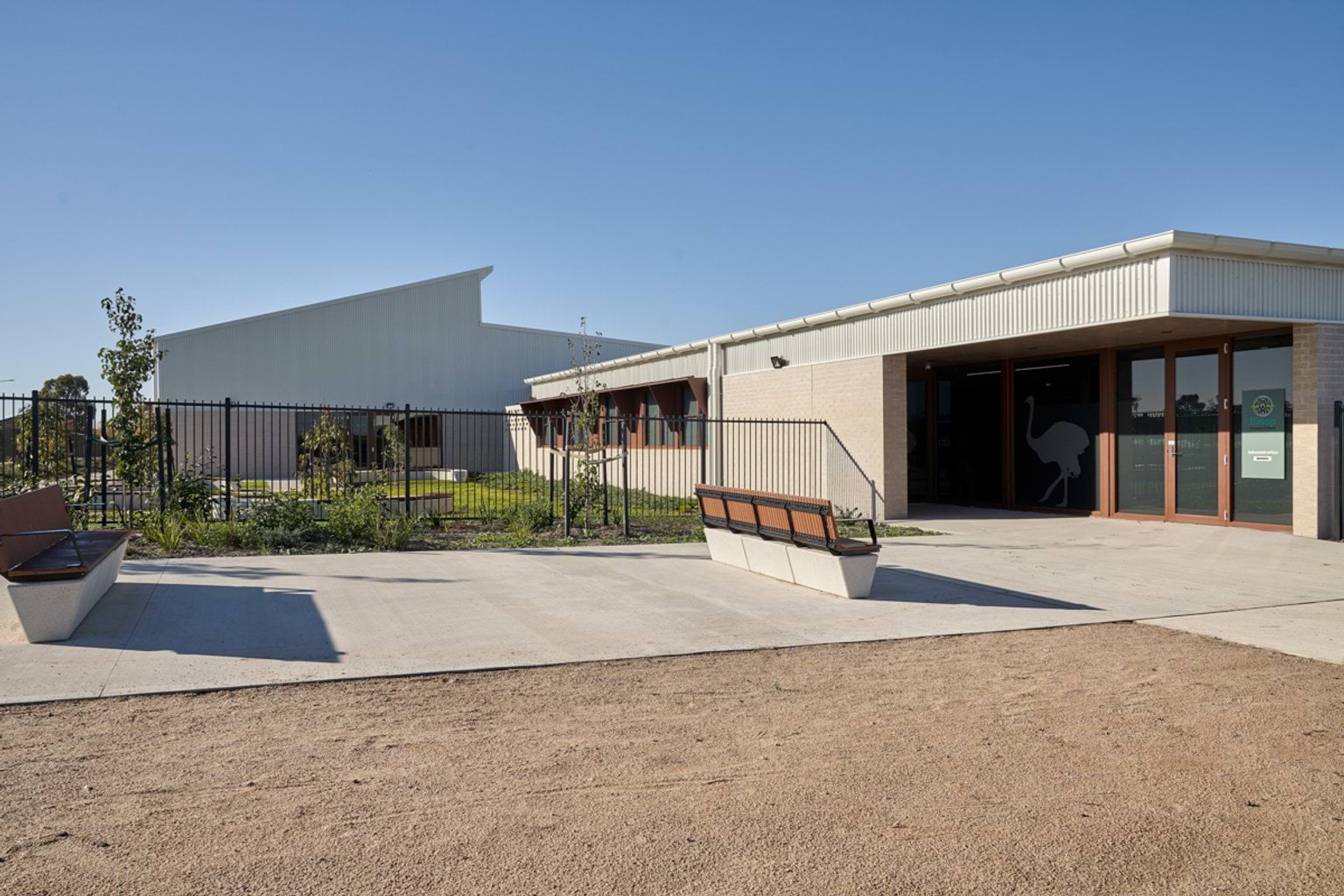 Binap Primary School – new school, completed school – front entrance