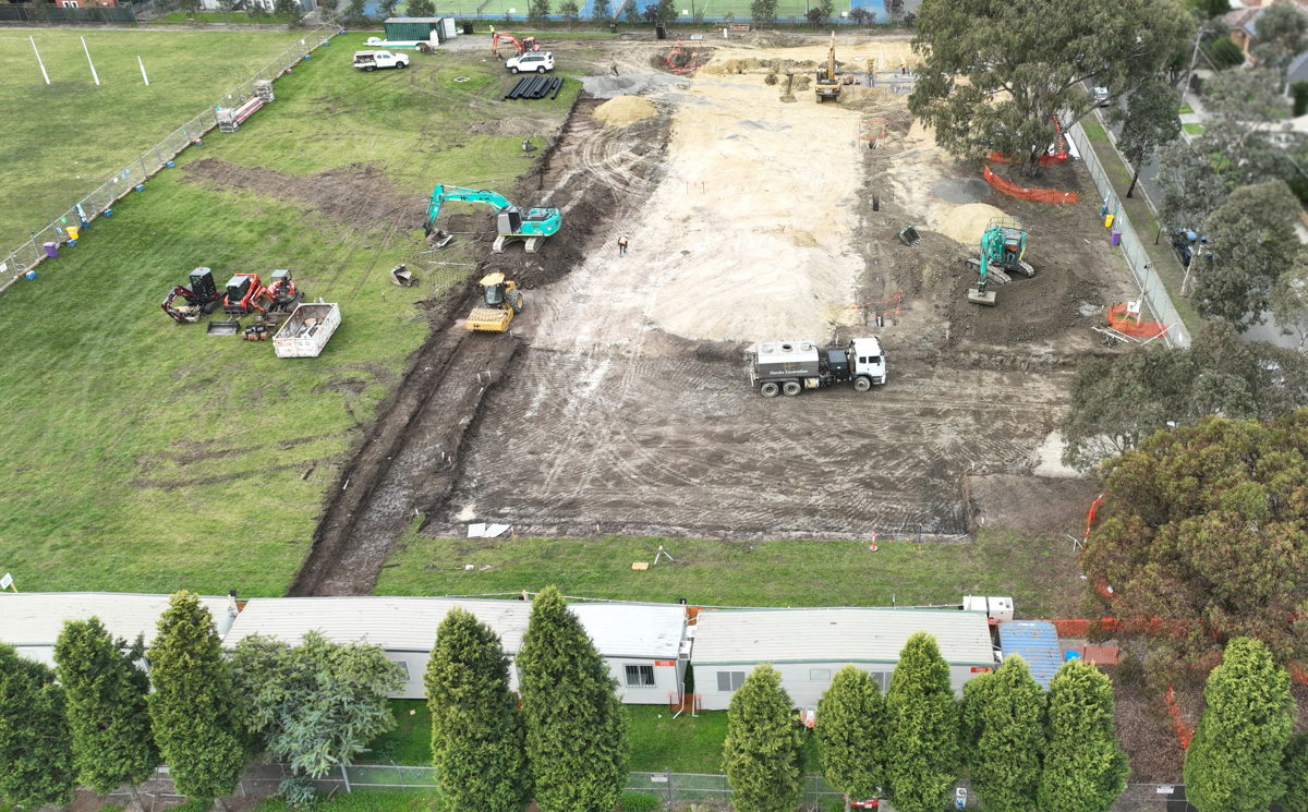 Moomba Park Primary School Early Learning and Childcare Centre (interim name) – construction photos, July 2024