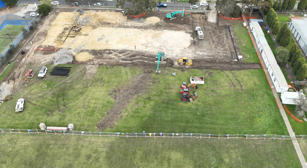 Moomba Park Primary School Early Learning and Childcare Centre (interim name) – construction photos, July 2024