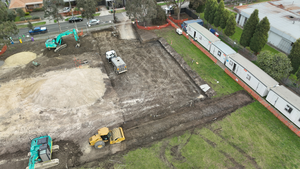 Moomba Park Primary School Early Learning and Childcare Centre (interim name) – construction photos, July 2024