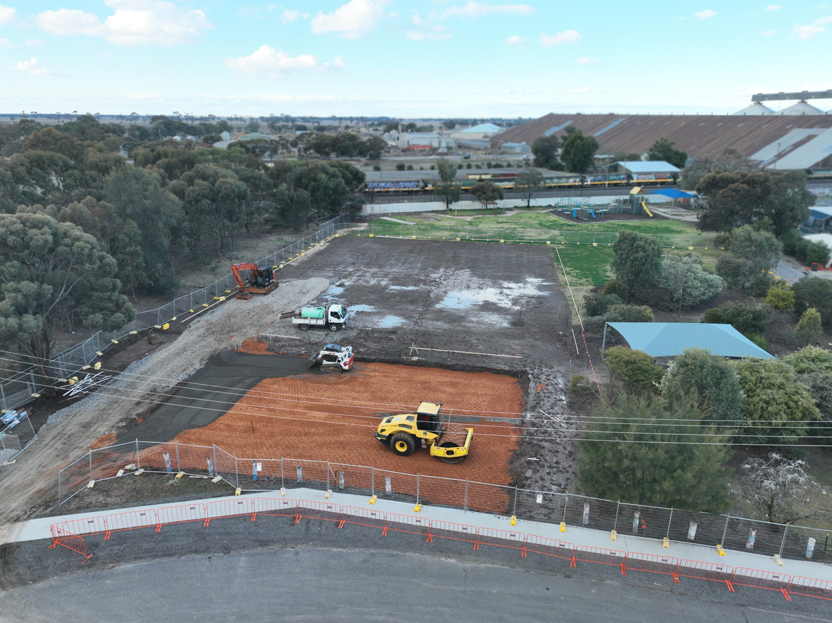 Murtoa College Early Learning and Childcare Centre (interim name) – construction photos, July 2024