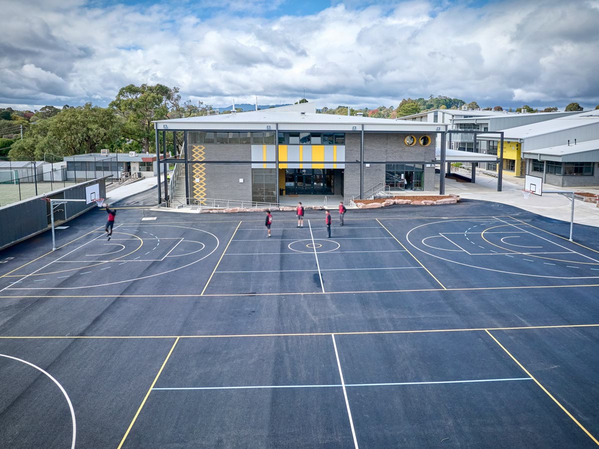 Completed upgrade of Ringwood Secondary College outdoor sports court