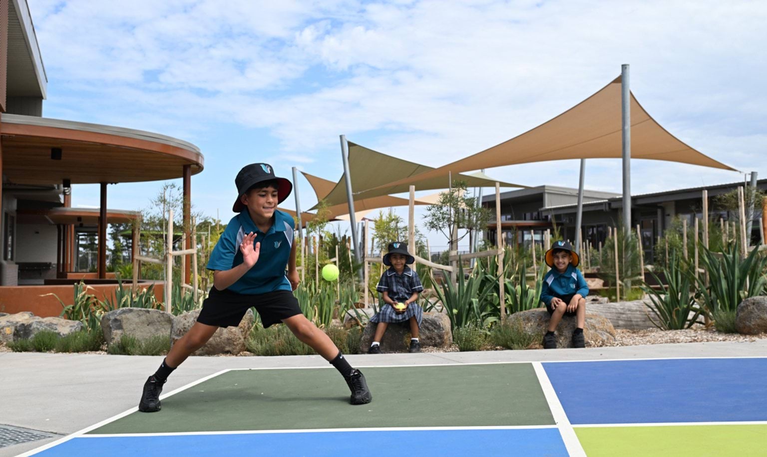 Playing a game of handball