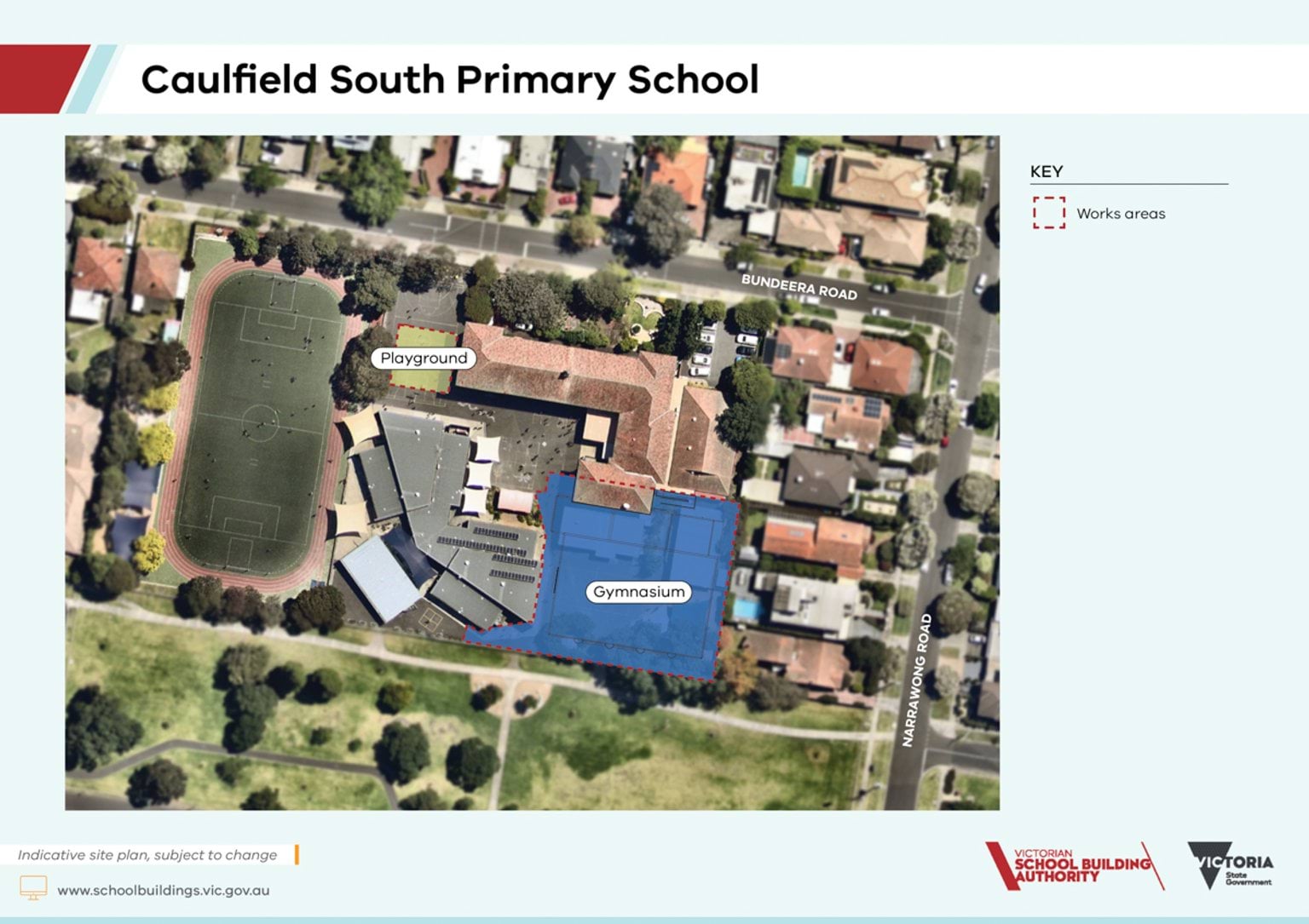 Caulfield South Primary School – Upgrade and Modernisation – indicative site plan