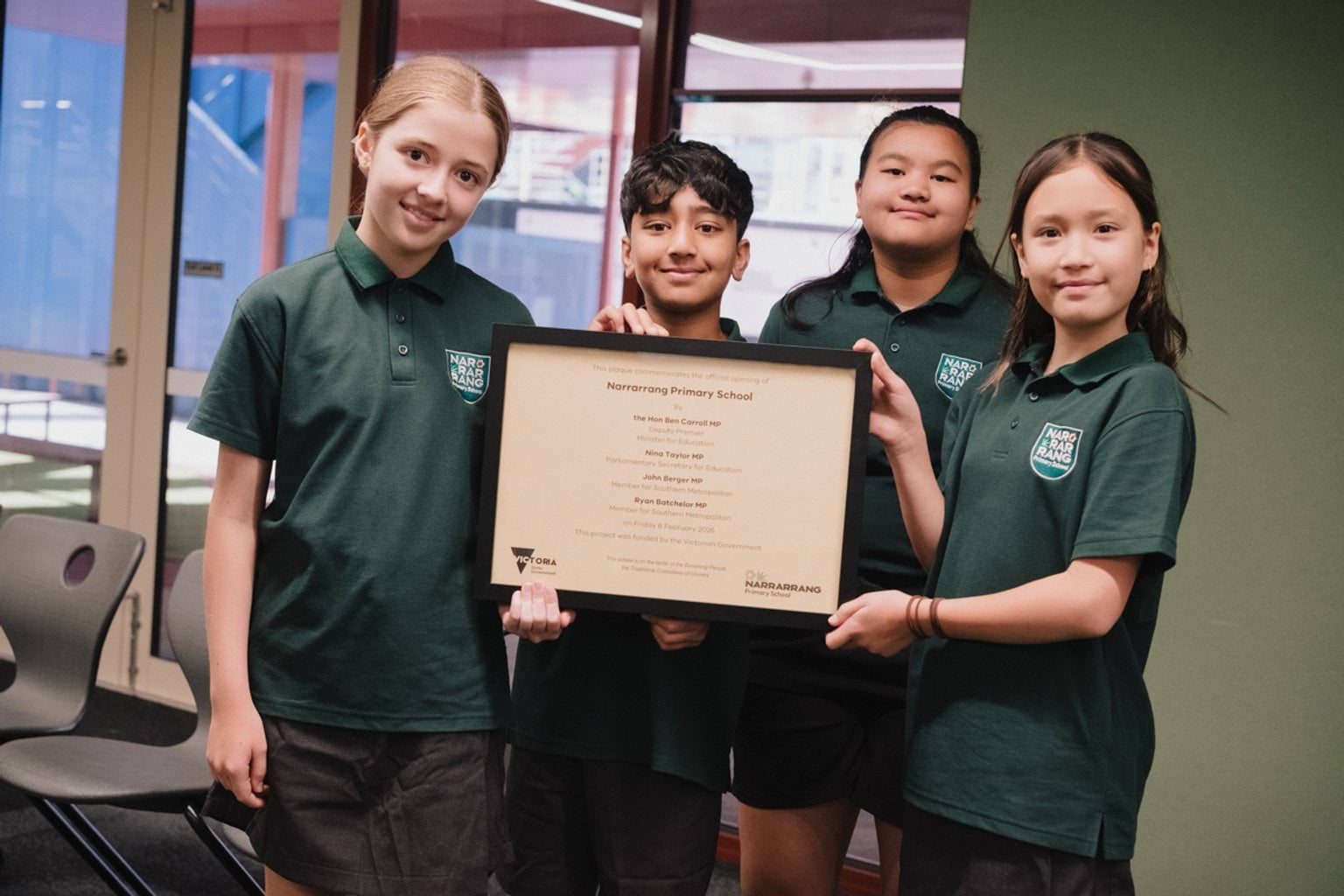 Proudly presenting an official opening certificate