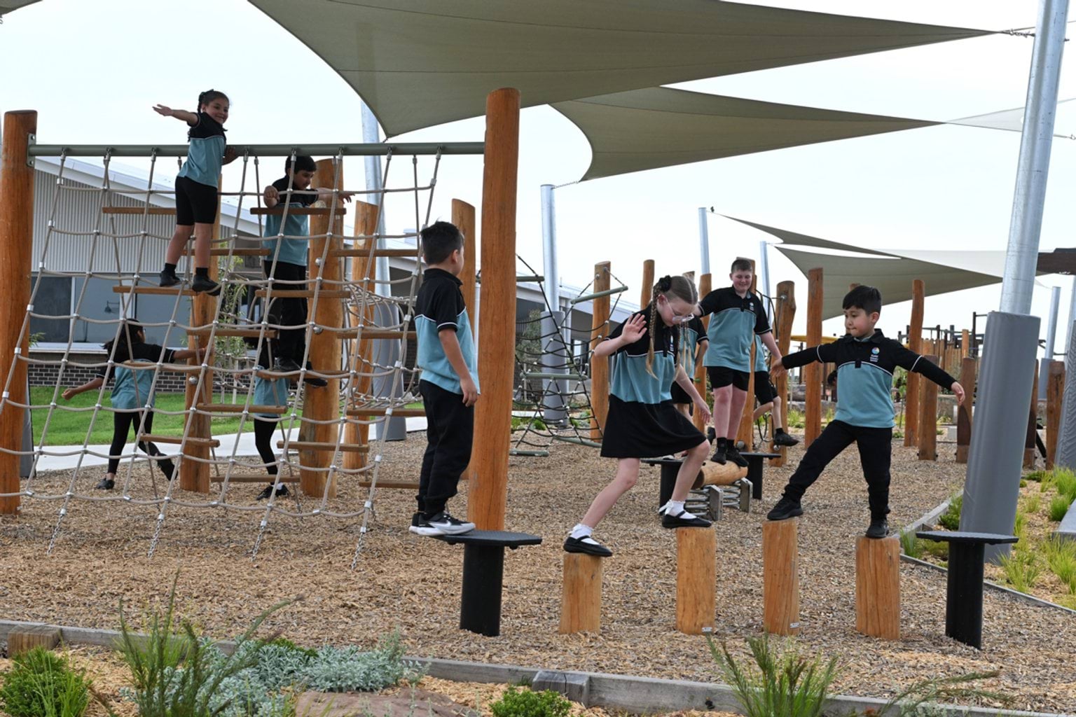 Trying out the new playground