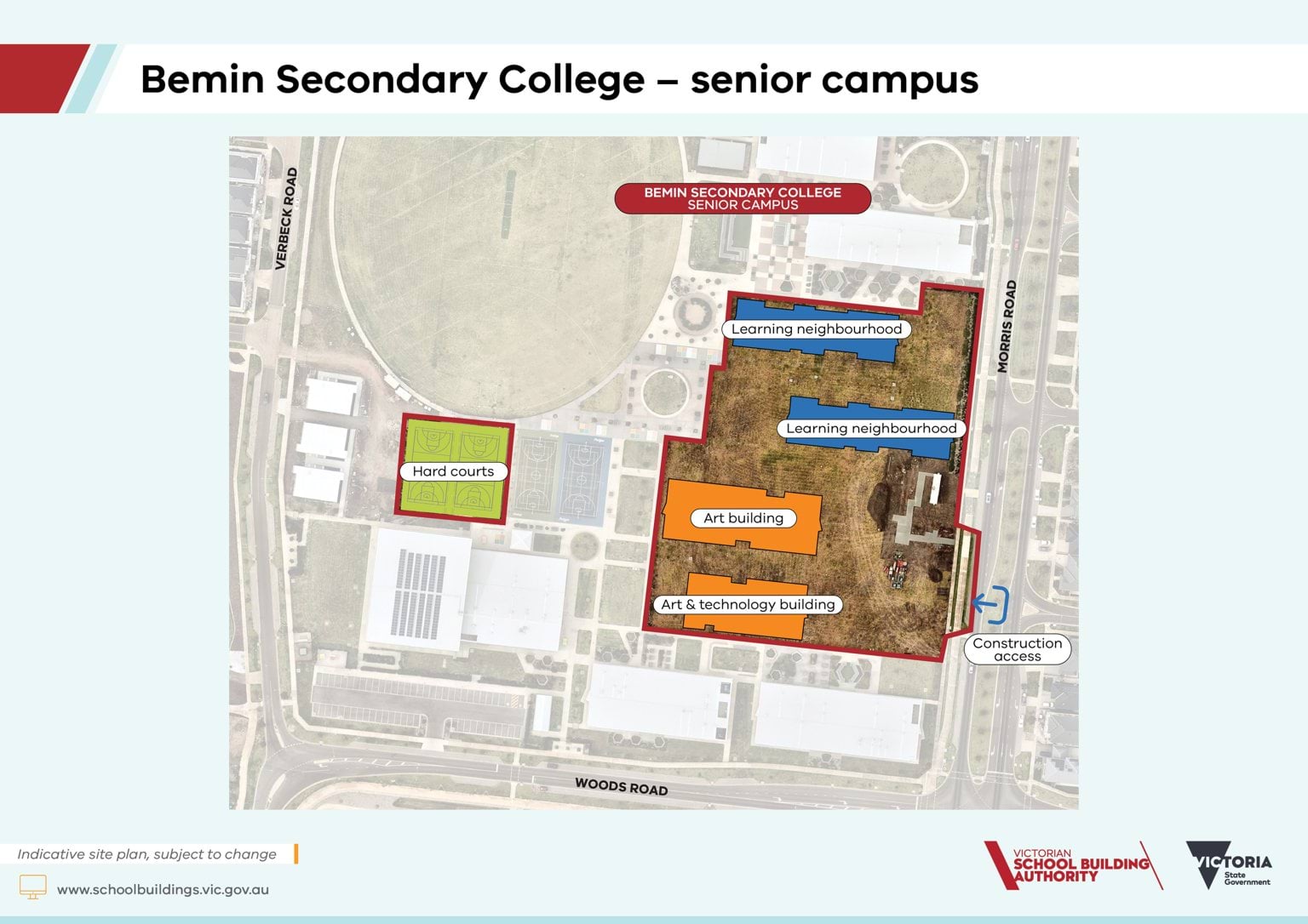 Bemin Secondary College – senior campus, additional stage – indicative site plan