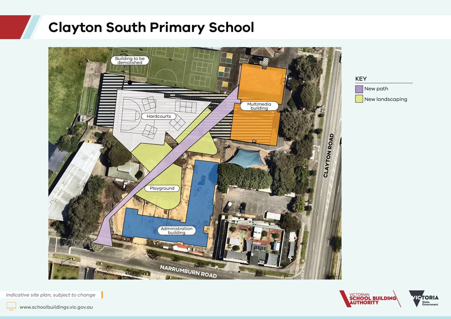 Clayton South Primary School – Upgrade and Modernisation – indicative site plan