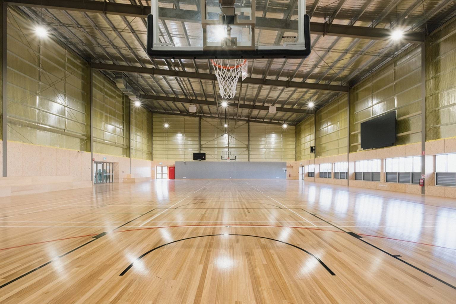 Indoor basketball court
